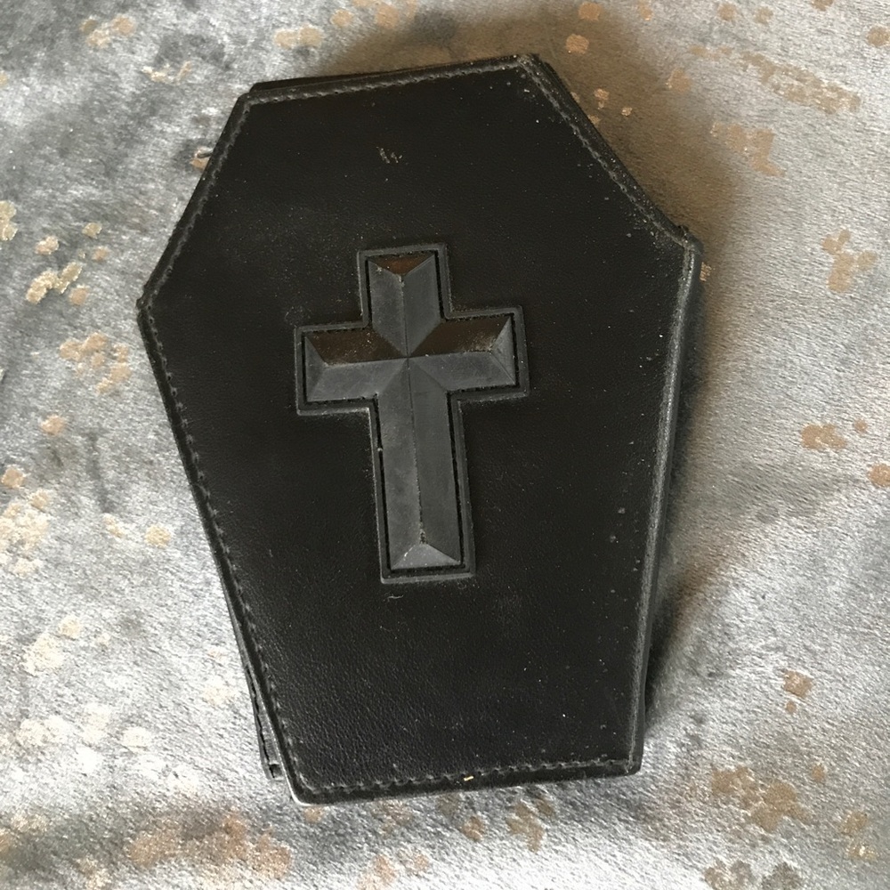 vintage coffin wallet